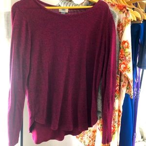 Swoop neck long sleeve